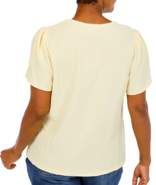 Thumbnail 3: Chenault Women's Plus Textured Tulip Sleeve Top 