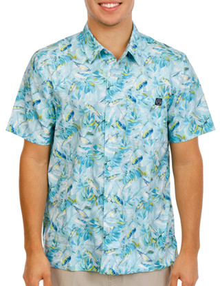 Thumbnail 1: Salt Life Men's Short Sleeve Button Down Performance Shirt 