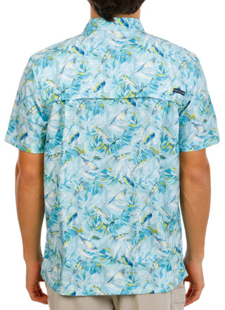 Thumbnail 4: Salt Life Men's Short Sleeve Button Down Performance Shirt 