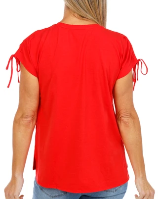 Thumbnail 3: Kiss & Fly Women's Short Sleeve Embroidered Stars Top 