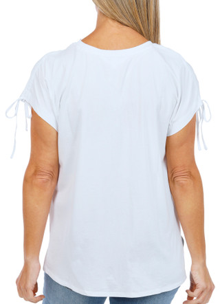 Thumbnail 2: Kiss & Fly Women's Short Sleeve Embroidered Stars Top 