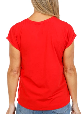 Thumbnail 3: Kiss & Fly Women's Short Sleeve Sequin Fireworks Top 