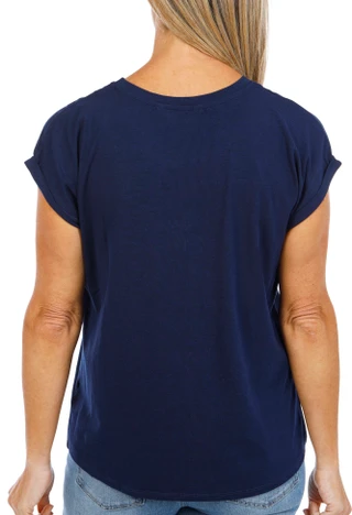 Thumbnail 3: Kiss & Fly Women's Short Sleeve Sequin Fireworks Top 
