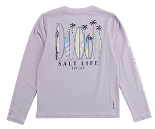 Thumbnail 2: Salt Life Big Girls Long Sleeve UPF Sun Shirt 