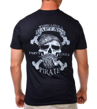 Thumbnail 3: REEL LEGENDS Short Sleeve Pirate Logo T-Shirt 