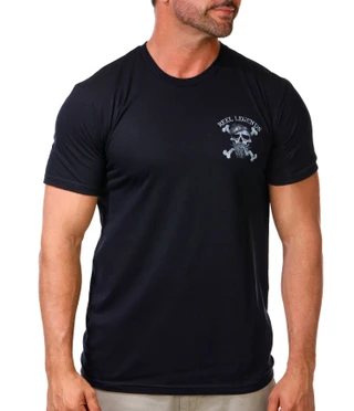Thumbnail 1: REEL LEGENDS Short Sleeve Pirate Logo T-Shirt 