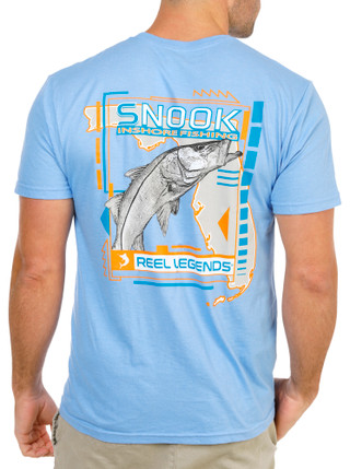 Thumbnail 2: REEL LEGENDS Men's Short Sleeve Snook Logo T-Shirt 