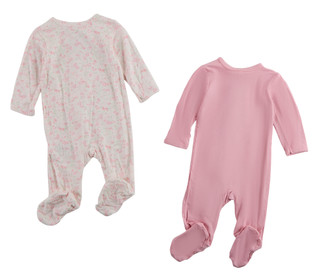 Thumbnail 2: SHABBY CHIC Baby Girls 2 Pk Footie Set 