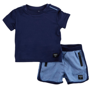 Thumbnail 1: Aeropostale Baby Boys 2 Pc Hybrid Shirt & Shorts Set 