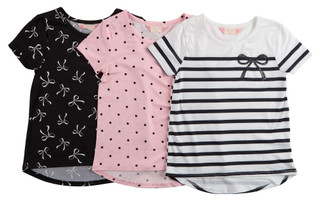 Thumbnail 1: Bkind Big Girls 3 Pk Short Sleeve Tops 