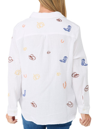 Thumbnail 2: Philosophy Women's Long Sleeve Button Down Shirt 