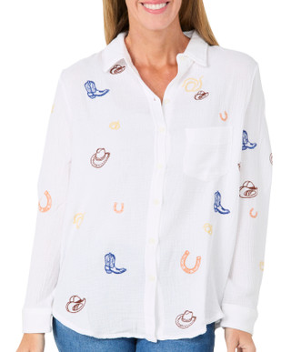 Thumbnail 1: Philosophy Women's Long Sleeve Button Down Shirt 