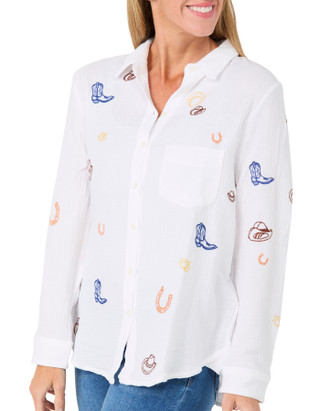 Thumbnail 3: Philosophy Women's Long Sleeve Button Down Shirt 