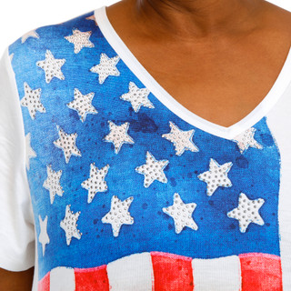 Thumbnail 5: ONE WORLD Short Sleeve Faded Americana Flag Tee 
