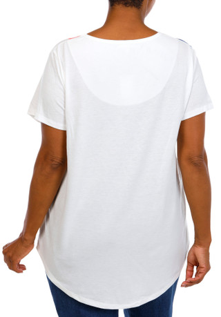 Thumbnail 6: ONE WORLD Short Sleeve Faded Americana Flag Tee 