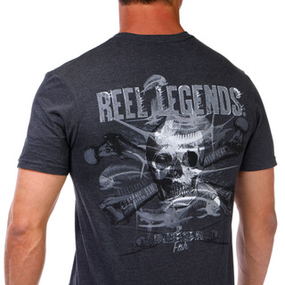 Thumbnail 2: REEL LEGENDS Short Sleeve Skeleton Fish Logo T-shirt 