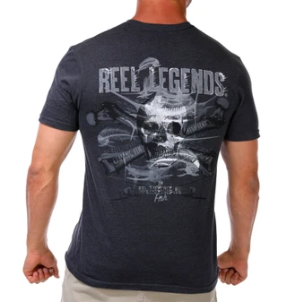 Thumbnail 1: REEL LEGENDS Short Sleeve Skeleton Fish Logo T-shirt 