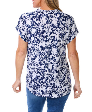 Thumbnail 2: AMANA Women's Split Neck Textured Top 