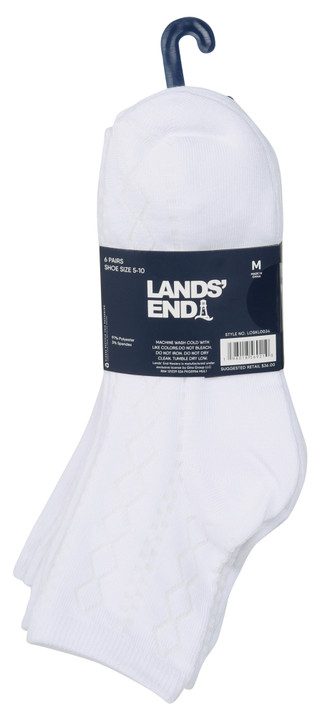 Thumbnail 2: Lands End Women's 6 Pk Ankle Socks  