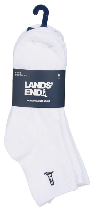Thumbnail 1: Lands End Women's 6 Pk Ankle Socks  