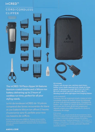 Thumbnail 2: Andis 18 Pc Cordless Styling Kit 