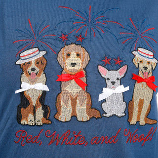 Thumbnail 2: Tru Self Embroidered Americana Dogs Tee 