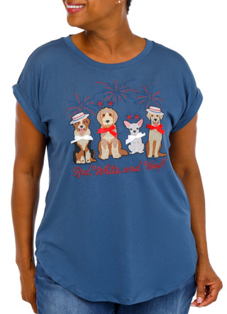 Thumbnail 1: Tru Self Embroidered Americana Dogs Tee 