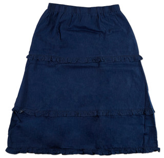 Thumbnail 1: Cupio Blush Women's 3 Tier Ruffled Midi Skirt 