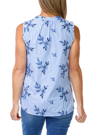 Thumbnail 2: AMANA Women's Sleeveless Embroidered Top 