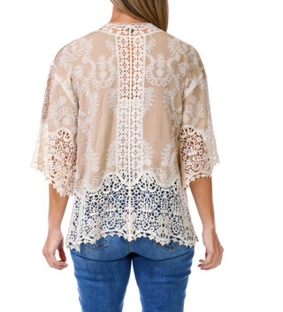 Thumbnail 2: Democracy Women's 3/4 Crochet Kimono 
