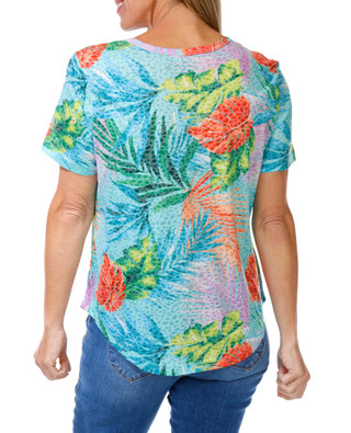 Thumbnail 2: Onque Women's Short Sleeve Henley Top 