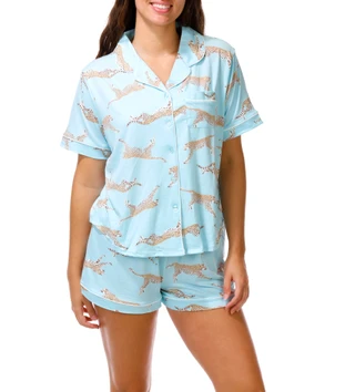 Thumbnail 1: FLORA Women's 2 Pc Pajama Shorts Set 