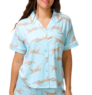 Thumbnail 2: FLORA Women's 2 Pc Pajama Shorts Set 