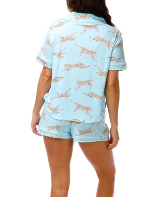 Thumbnail 4: FLORA Women's 2 Pc Pajama Shorts Set 