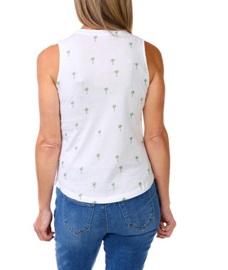 Thumbnail 4: Philosophy Women's Petite Embroidered Palm Tree Tank Top 