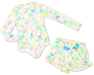 Thumbnail 1: Young Hearts Little Girls 2 Pc Swimsuit Set  