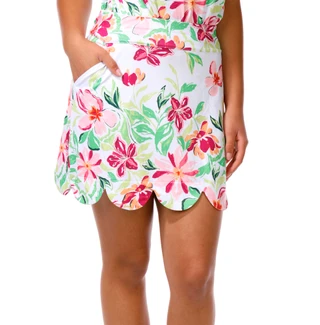 Thumbnail 2: Coral Bay Golf Petite Sleeveless Floral 1/4 Zip Golf Polo Top 