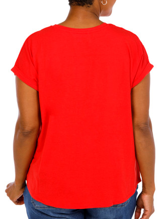Thumbnail 3: Kiss & Fly Plus Short Sleeve Sequin Fireworks Top 