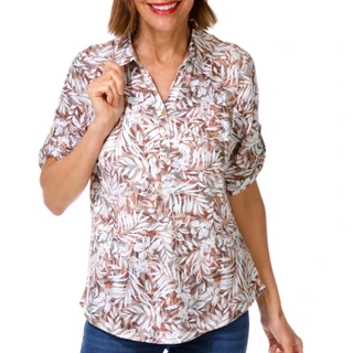 Thumbnail 1: Emily Daniels Women's Button Front Collared Top 