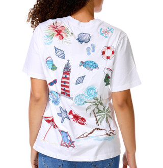 Thumbnail 2: A3M Women's Short Sleeve Embroidered USA Tee 