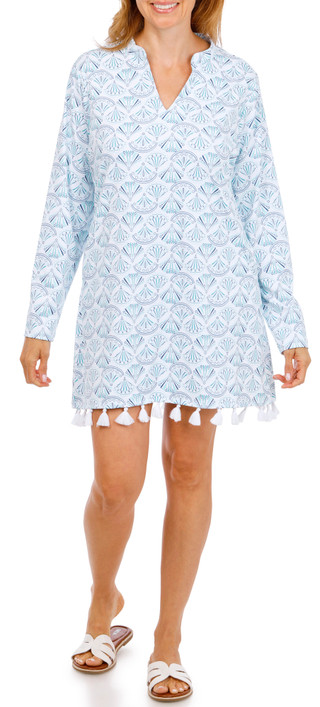 Thumbnail 2: REEL LEGENDS Long Sleeve Seashell Tunic Dress 