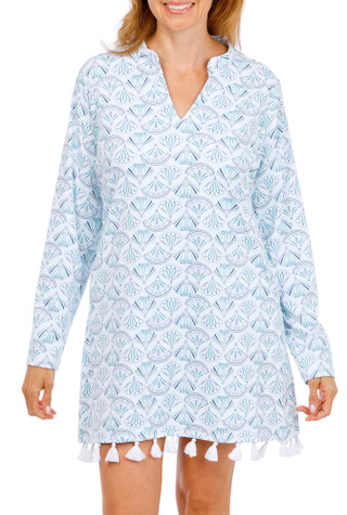 Thumbnail 1: REEL LEGENDS Long Sleeve Seashell Tunic Dress 