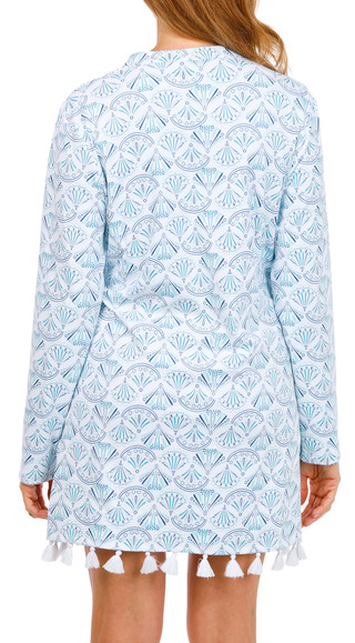Thumbnail 4: REEL LEGENDS Long Sleeve Seashell Tunic Dress 