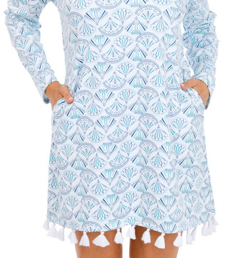 Thumbnail 5: REEL LEGENDS Long Sleeve Seashell Tunic Dress 