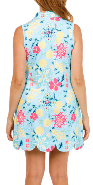 Thumbnail 4: Coral Bay Golf Sleeveless Dolce Vita Scallop Hem 1/4 Zip Dress 