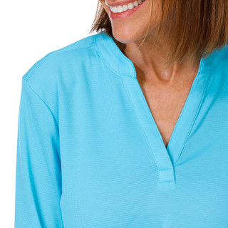 Thumbnail 3: REEL LEGENDS Women's Long Sleeve Freeline Mandarin Top 