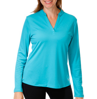 Thumbnail 1: REEL LEGENDS Women's Long Sleeve Freeline Mandarin Top 
