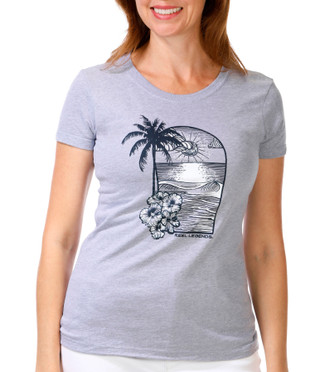 Thumbnail 1: REEL LEGENDS Short Sleeve Sun Wave Arch Tee 