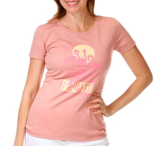Thumbnail 1: REEL LEGENDS Short Sleeve Beautiful Flamingos Tee 