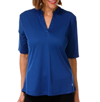 Thumbnail 1: REEL LEGENDS Women's Elbow Sleeve Freeline Mandarin Top 
